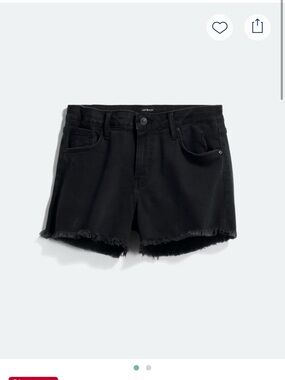 Women’s Just Black Frayed Hem Denim Shorts. Size 29